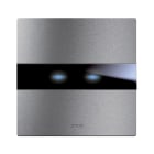 AVE - placca avetouch 98x98 alluminio naturale 2 comandi 44PATCQ22ALS