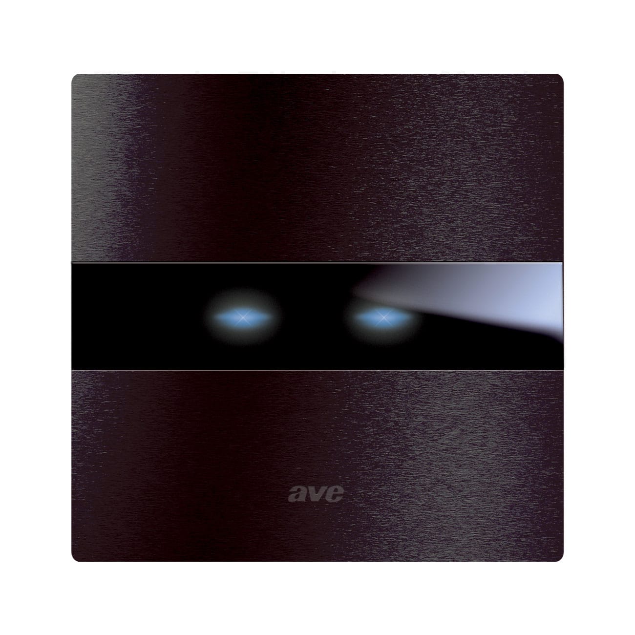 AVE - placca avetouch 98x98 alluminio antracite 2 comandi 44PATCQ22ANS