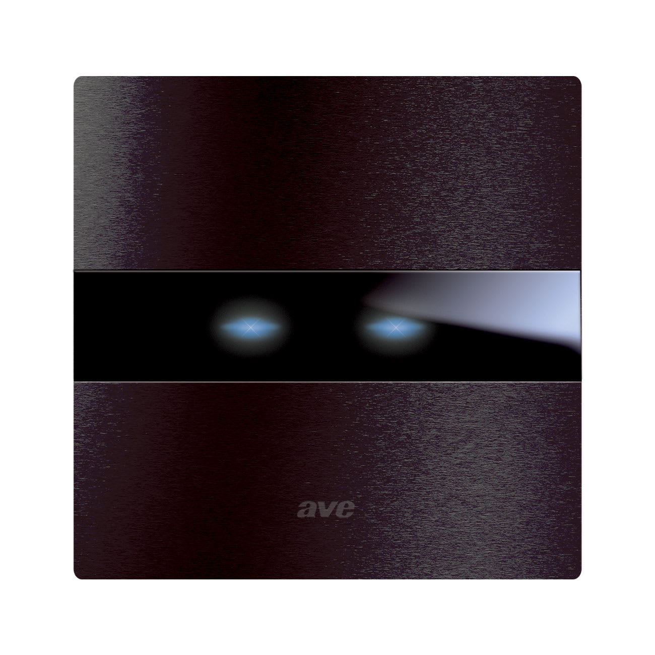 AVE - placca avetouch 98x98 alluminio antracite 2 comandi 44PATCQ22ANS