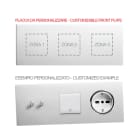 AVE - Placca New Style. S44 personalizzabile colore bianco   6 (2+2+2) Mod. 44PCT26B-XX