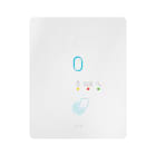 AVE - PLACCA TOUCH CON GEMMA GESTIONE ALBERGHIERA CORIAN BIANCO OPACO 3+3 MODULI PERSONALIZZABILE 44PCTC33GA-B