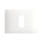 AVE - Placca Tecnopolimero Young S44. colore bianco totale  1 Mod. 44PJ01BT