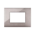 AVE - Placca Tecnopolimero Young S44. colore carbon chiaro 3D 3 Mod. 44PJ03CBC/3D