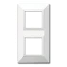 AVE - Placca Zama. S44 colore bianco RAL9010  con cornicetta  4(2+2) Mod. 44PK24B