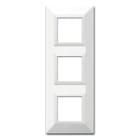 AVE - Placca Zama. S44 colore bianco RAL9010 con cornicetta 6(2+2+2) Mod. 44PK26B