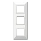 AVE - Placca Zama. S44 colore bianco RAL9010  con cornicetta  6(2+2+2) Mod. 44PK26B