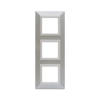 AVE - Placca Zama. S44 colore bianco micalizzato  con cornicetta  6(2+2+2) Mod. 44PK26BMC