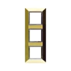 AVE - Placca Zama. S44 colore ottone lucido  con cornicetta  6(2+2+2) Mod. 44PK26OT