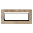 AVE - Placca Vera S44. in legno colore rovere sbiancato con cornicetta 7 Mod. 44PL7RS