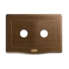 AVE - Placca England Style S44. in legno colore noce  2 comandi a levetta  3 Mod. 44PLE02NOC