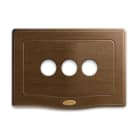 AVE - Placca England Style S44. in legno colore noce 3 comandi a levetta 3 Mod. 44PLE03NOC