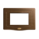 AVE - Placca England Style S44. in legno colore noce  3 moduli 44PLE3NOC