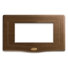 AVE - Placca England Style S44. in legno colore noce 4 moduli 44PLE4NOC