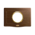 AVE - Placca England Style S44. in legno colore noce  1 presa di corrente  3 Mod. 44PLE90NOC