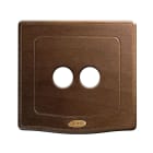 AVE - PLACCA ENGLAND STYLE S44. IN LEGNO COLORE NOCE 98X98  2 COMANDI A LEVETTA  2 MOD. 44PLEQ22NOC