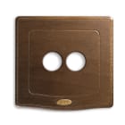 AVE - Placca England Style S44. in legno colore noce  2 comandi a levetta  2 Mod. 44PLET22NOC