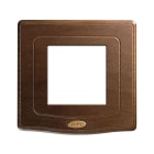 AVE - PLACCA ENGLAND STYLE S44. IN LEGNO COLORE NOCE 98X98 2 COMANDI 2 MOD. 44PLQ22NOC