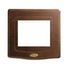AVE - PLACCA ENGLAND STYLE S44. IN LEGNO COLORE NOCE 98X98 3 COMANDI 2 MOD. 44PLQ3NOC