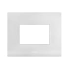 AVE - PLACCA SMART44 IN METALLO COLORE BIANCO OPACO  3 MOD. 44PSM3BO