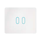 AVE - PLACCA CORIAN PILLS SMART TOUCH. S44 COLORE BIANCO OPACO 2 COMANDI 3 MOD. 44PSMCTC02B