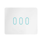 AVE - PLACCA CORIAN PILLS SMART TOUCH. S44 COLORE BIANCO OPACO 3 COMANDI 3 MOD. 44PSMCTC3B