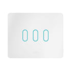 AVE - PLACCA CORIAN PILLS SMART TOUCH. S44  COLORE BIANCO OPACO  3 COMANDI 3 MOD. 44PSMCTC3B
