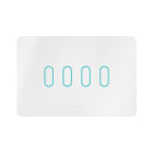 AVE - PLACCA CORIAN PILLS SMART TOUCH. S44  COLORE BIANCO OPACO  4 COMANDI 4 MOD. 44PSMCTC4B