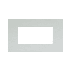 AVE - PLACCA TECNOPOLIMERO SMART EASY S44. COLORE BIANCO WHITEK  FINITURA OPACA  4 MOD. 44PSME4BO