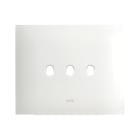 AVE - PLACCA SMART IN METALLO NEW STYLE S44. COLORE BIANCO OPACO 3 COMANDI 3 MOD. 44PSMN03BO