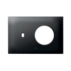 AVE - PLACCA SMART IN METALLO NEW STYLE S44. COLORE GRIGIO TEKLA 1 PRESA SCHUKO/SCHUKO BIPASSO + 1 COMANDO 4 MOD. 44PSMN9002GTK