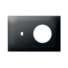 AVE - PLACCA SMART IN METALLO NEW STYLE S44. COLORE GRIGIO TEKLA  1 PRESA SCHUKO/SCHUKO BIPASSO + 1 COMANDO   4 MOD. 44PSMN9002GTK