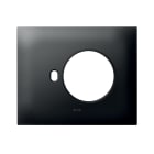 AVE - PLACCA SMART IN METALLO NEW STYLE S44. COLORE GRIGIO TEKLA  1 PRESA SCHUKO/SCHUKO BIPASSO + 1 COMANDO   3 MOD. 44PSMN902GTK