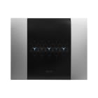 AVE - Placca Smart Touch metallo. fino a 6 comandi. colore acciaio satinato. 3 Mod. 44PSMTC3AS