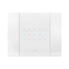 AVE - Placca Smart Touch metallo. fino a 6 comandi. colore Bianco lucido. 3 Mod. 44PSMTC3B