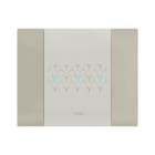 AVE - Placca Smart Touch metallo. fino a 6 comandi. colore Tortora opaco. 3 Mod. 44PSMTC3TO