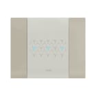 AVE - Placca Smart Touch metallo. fino a 6 comandi. colore Tortora opaco. 3 Mod. 44PSMTC3TO