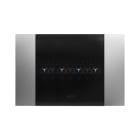 AVE - Placca Smart Touch metallo. fino a 7 comandi. colore acciaio satinato . 4 Mod. 44PSMTC4AS