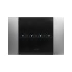 AVE - Placca Smart Touch metallo. fino a 7 comandi. colore acciaio satinato . 4 Mod. 44PSMTC4AS