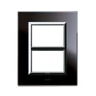 AVE - Placca Vera 44. in vetro colore nero assoluto finitura lucido  fornita con cornicetta  6 (3+3) Mod. 44PV33NAL