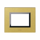 AVE - Placca Vera 44. in vetro colore oro finitura lucida fornita con cornicetta 3 Mod. 44PV3GOLD