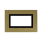 AVE - Placca Vera 44. in vetro colore oro finitura lucida   fornita con cornicetta  4 Mod. 44PV4GOLD