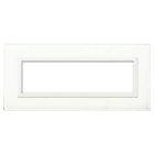 AVE - Placca Vera 44. in vetro colore bianco finitura lucida fornita con cornicetta 7 Mod. 44PV7BL