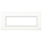 AVE - Placca Vera 44. in vetro colore bianco finitura lucida   fornita con cornicetta  7 Mod. 44PV7BL