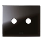 AVE - Placca New Style. S44 in vetro colore nero assoluto  2 comandi a levetta  3 Mod. 44PVN02NAL