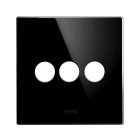 AVE - placca 98x98 vetro nera 3com.lev. elegante e moderna per ambienti sofisticati e funzionali 44PVNK3NAL
