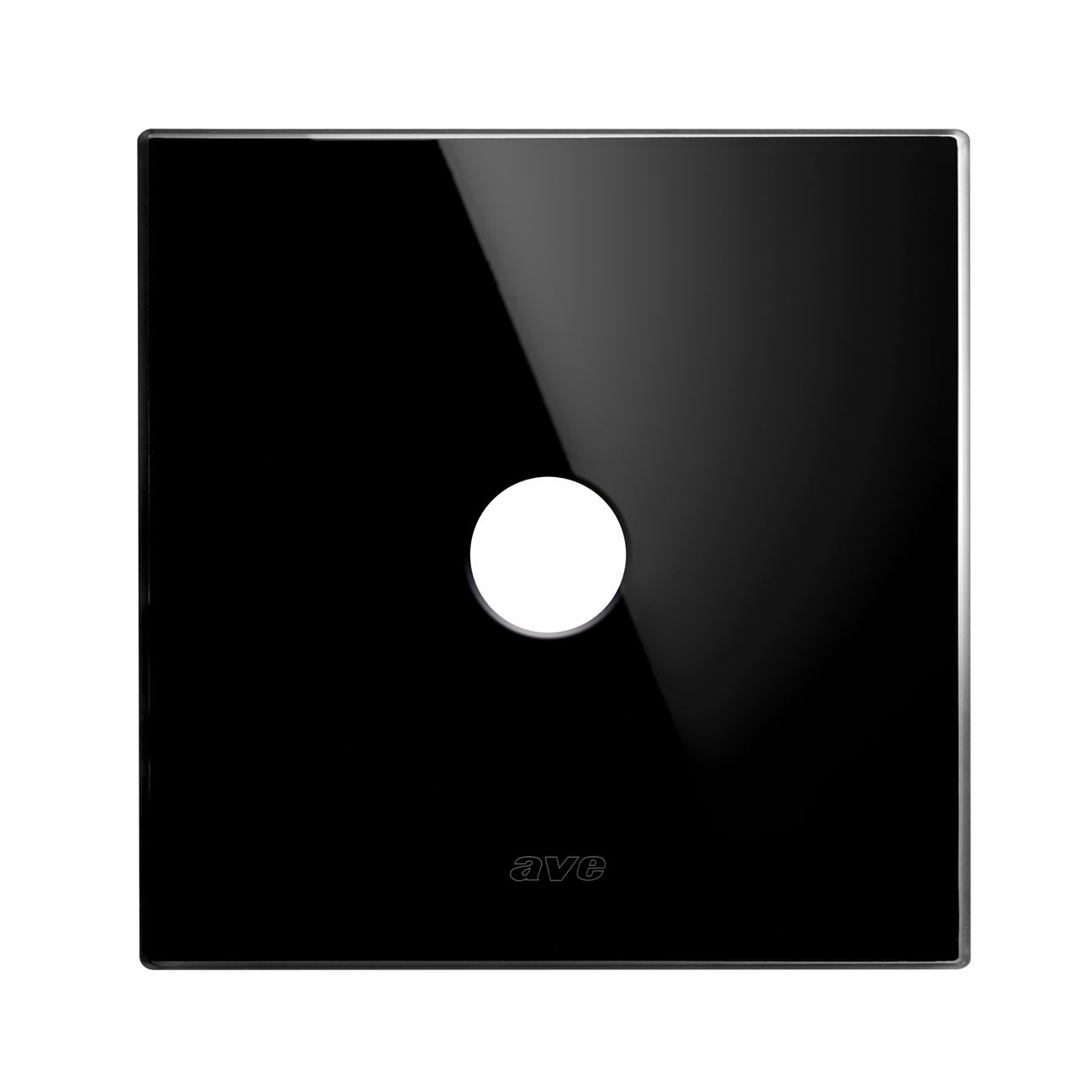 AVE - placca 98x98 vetro nera 1com.lev. elegante e moderna per ambienti sofisticati e funzionali 44PVNQ21NAL