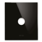 AVE - Placca New Style. S44 in vetro colore nero assoluto  1 comando a levetta  2 Mod. 44PVNT21NAL