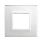 AVE - placca finestra 98x98 vetro bianco 2 moduli elegante e versatile per ambienti moderni 44PVQ22BL