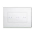 AVE - Placca Touch Vetro. S44 colore bianco 3 comandi. 4 Mod. 44PVTC03BL