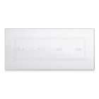 AVE - Placca Touch Vetro. S44 colore bianco 4 comandi. 7 Mod. 44PVTC04BL